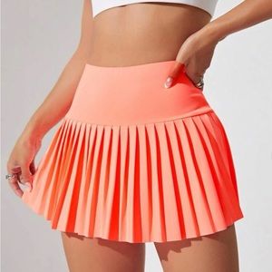 5/$25 SHEIN Tennis Skirt w/Shorts Skort Wide Waistband Pleated Sports Pocket